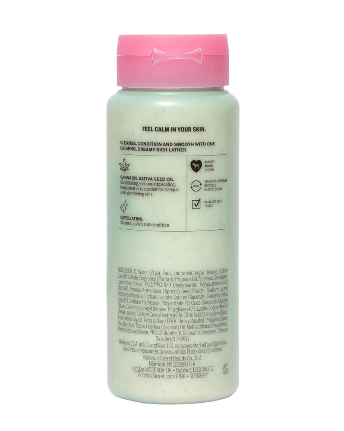 Victoria's Secret Pink Coco Chill gel de baño exfoliante, 16 oz