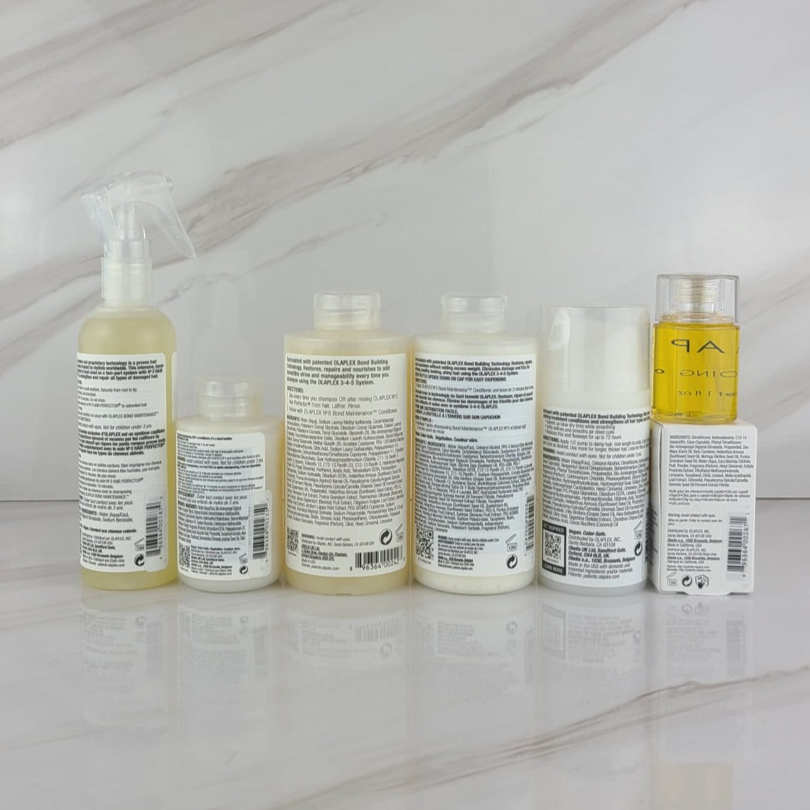 OLAPLEX No. 0, 3, 4, 5, 6 y 7 TRATAMIENTO PARA EL CABELLO Juego de 6 piezas