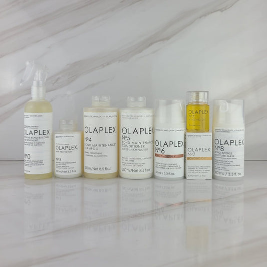 OLAPLEX No. 0, 3, 4, 5, 6, 7 y 8 TRATAMIENTO PARA EL CABELLO Juego de 7 piezas