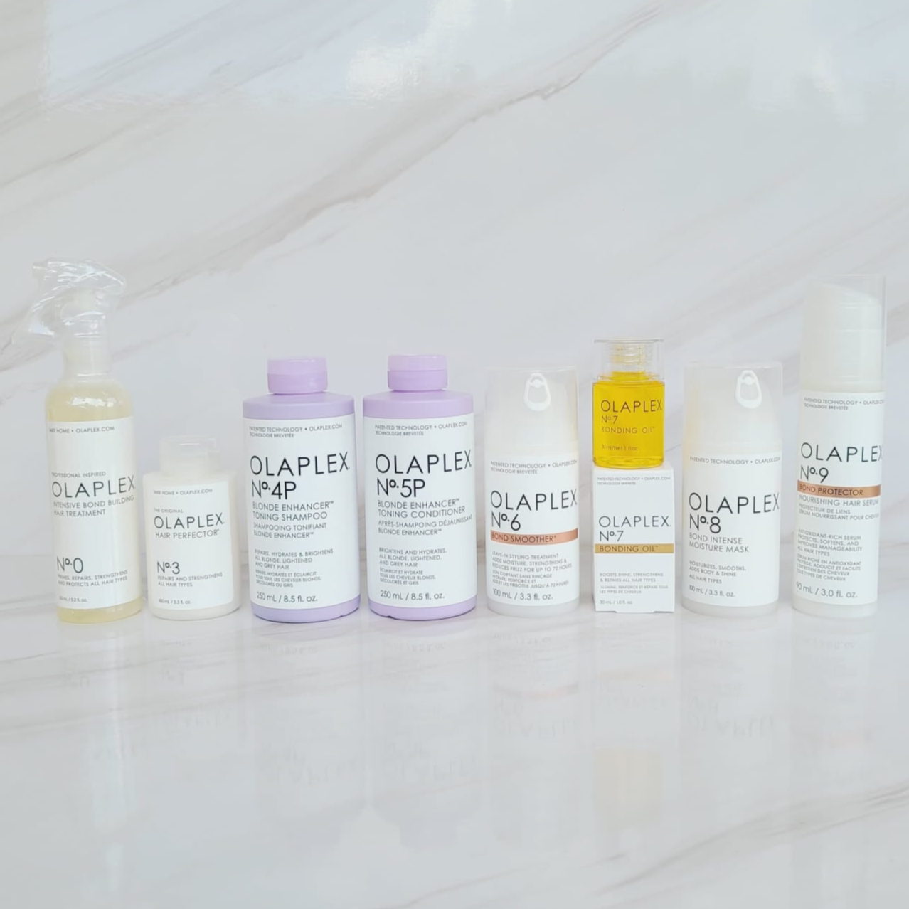 OLAPLEX No. 0, 3, 4P, 5P, 6, 7, 8 & 9 BLONDE HAIR TREATMENT 8pc Set