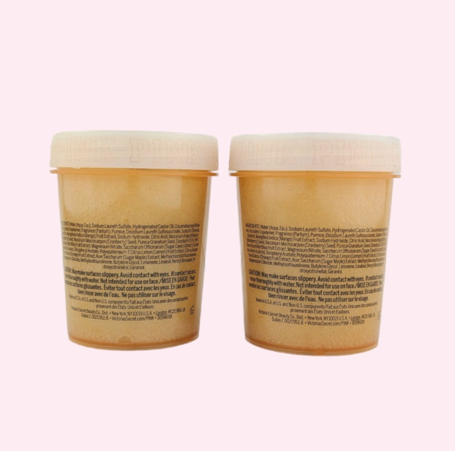 Victoria's Secret Mango Scrub exfoliante corporal nutritivo, juego de 2 piezas