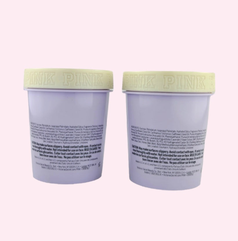 Victoria's Secret Honey Lavender exfoliante corporal suavizante, juego de 2 piezas