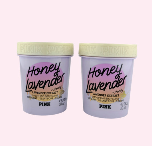 Victoria's Secret Honey Lavender Smoothing Body Scrub 2pc Set