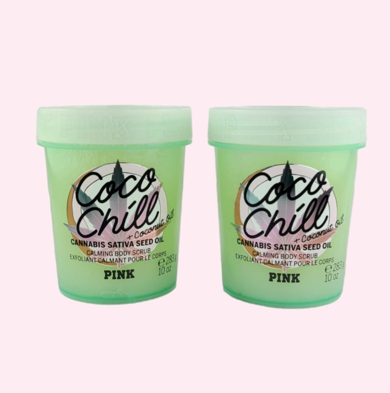 Set de exfoliante corporal calmante Pink Coco Chill de Victoria's Secret, 2 piezas