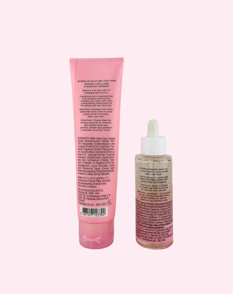 Victoria's Secret Pomegranate & Lotus Hair Mask & Oil 2pc Set