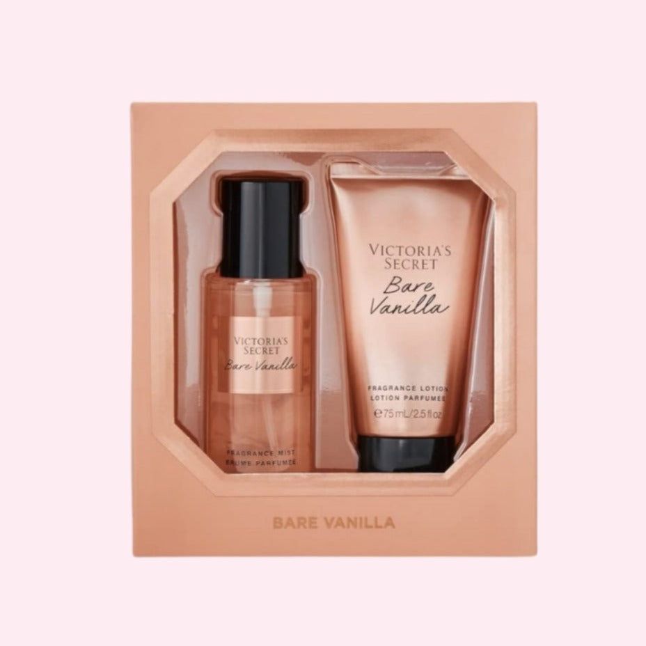 Set de regalo de loción y bruma con fragancia de vainilla Bare de Victoria's Secret, 2 piezas