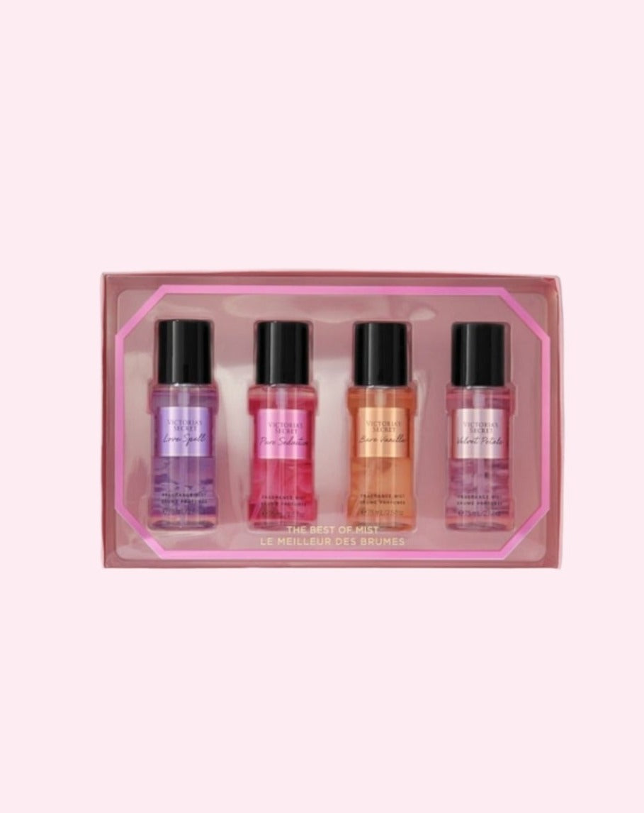 Victoria's Secret The Best of Mist Fragrance Collection Mini-Mist Juego de 4 piezas