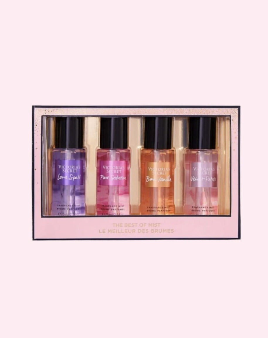 Victoria's Secret The Best of Mist Fragrance Collection Mini-Mist Juego de 4 piezas