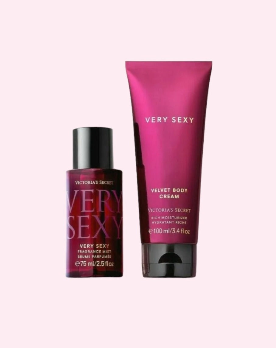 Victoria's Secret Very Sexy Mist &amp; Velvet crema corporal de 2 piezas