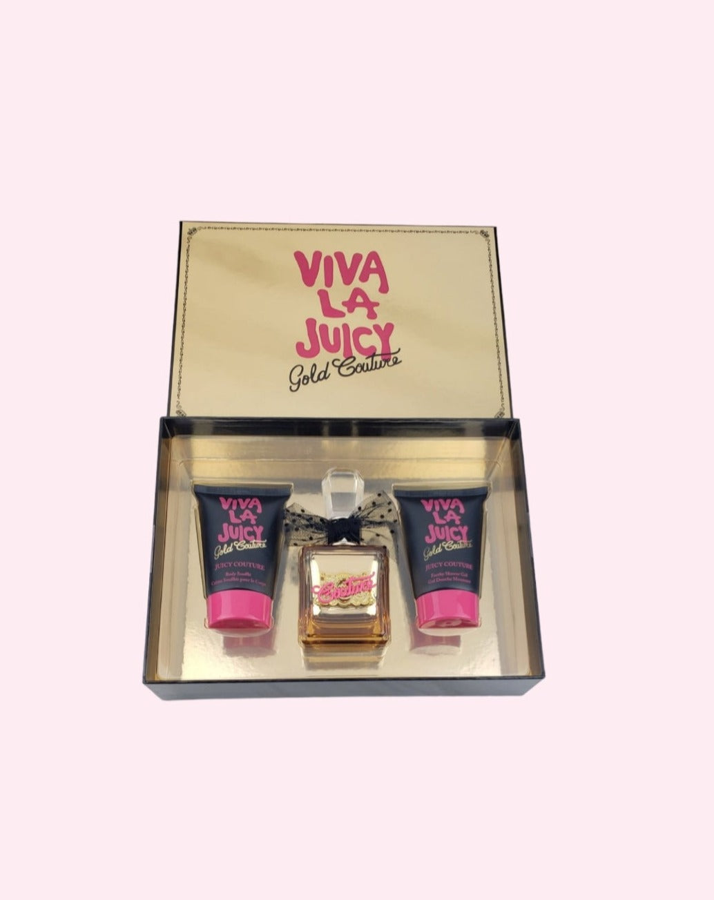 Viva La Juicy Gold Couture Perfume Fine Fragrance Gift Set 3pc