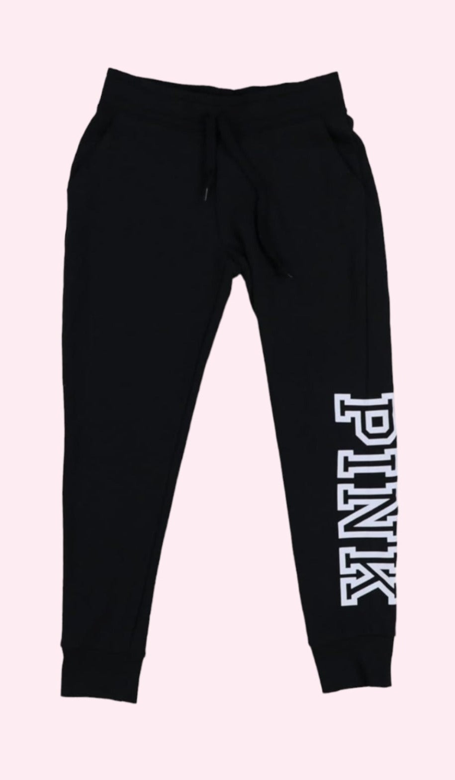 Victoria's Secret Pantalones deportivos ajustados con logo rosa todos los días Negro