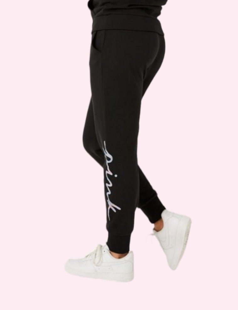 Joggers ajustados con letras de colores en rosa Everyday Lounge de Victoria's Secret