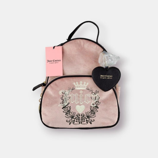 Mochila de terciopelo Heritage en color rubor polvoriento de Juicy Couture