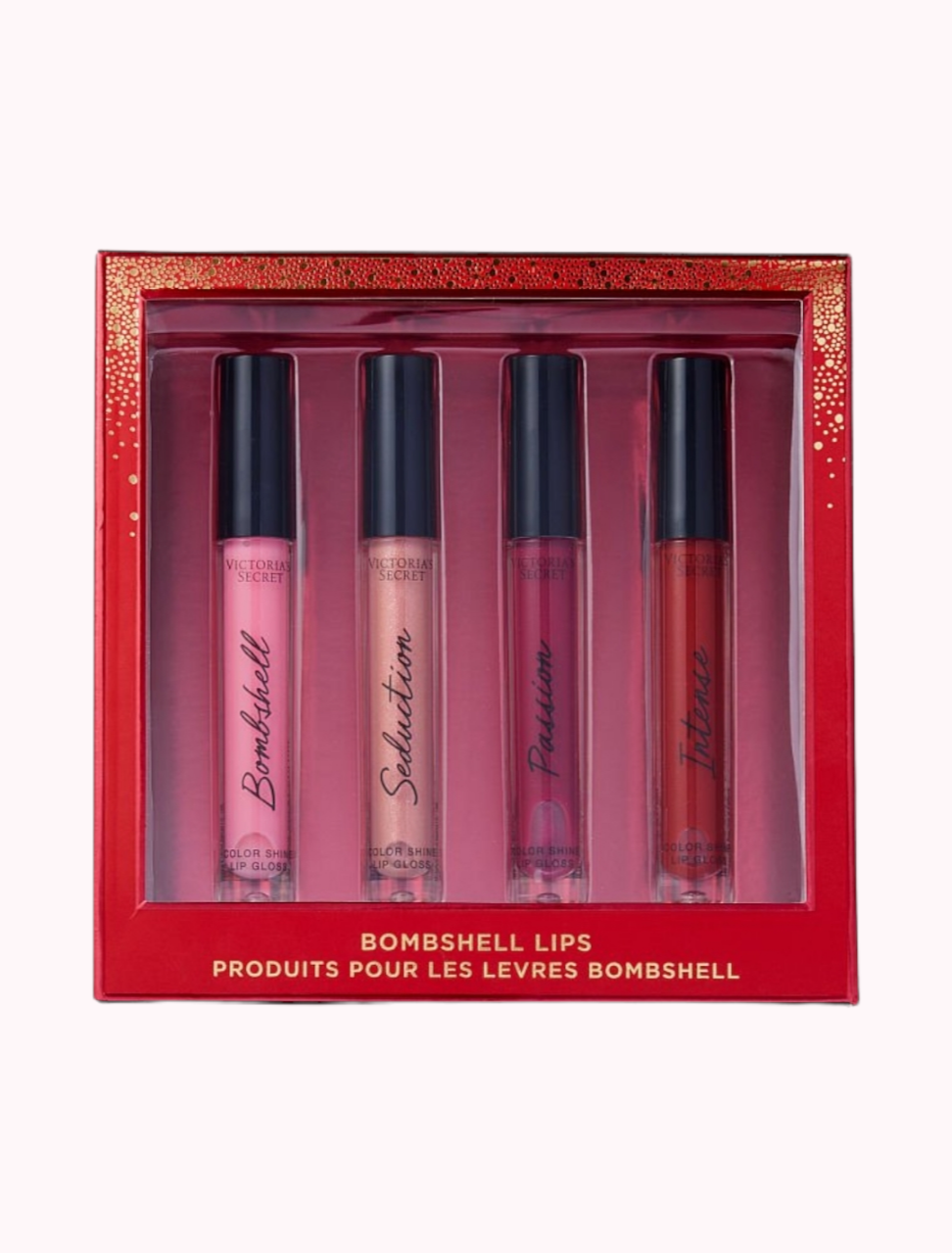 Victoria's Secret Bombshell Lips set de regalo 4 piezas