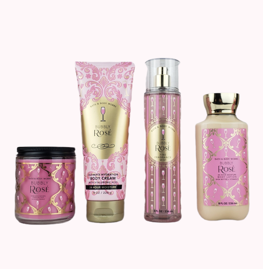 Bath & Body Works Bubbly Rosé Fragrance 4pc Set