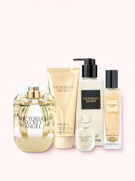 Victoria's Secret Angel Gold Perfume Case Collection 5pc Set